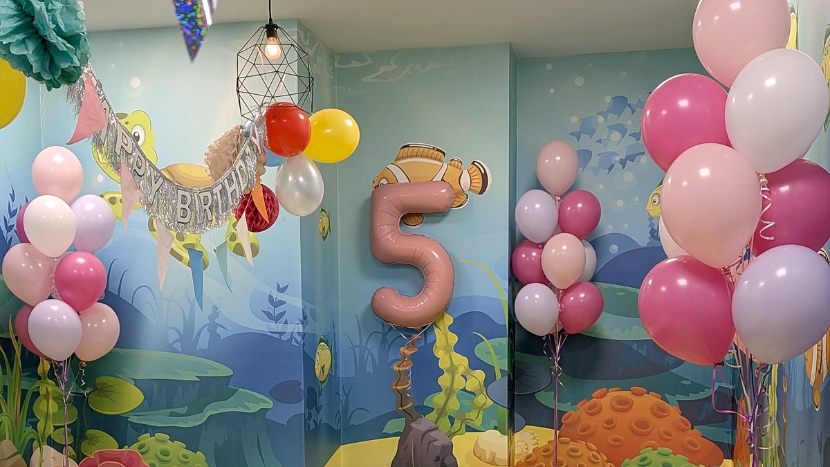 5. urodziny w sali zabaw w Galerii A2 – dekoracja balonowa