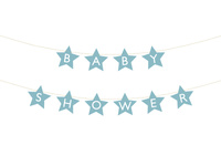 Baner Baby shower jasnoniebieski 290 x 16,5 cm