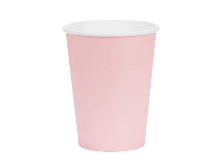 Kubeczki papierowe jasny różowe 250 ml 6 szt.