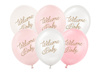 Balon lateksowy Welcome Baby mix różowy 30 cm 6 szt.