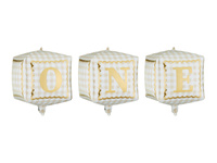 Balony foliowe kostki One 34 x 36 cm 3 szt.