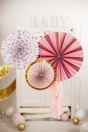 Rozety dekoracyjne Kwiaty 26-43 cm 3 szt.