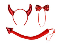 Strój Diabła Halloween czerwony dla dorosłych rozm. uniw.
