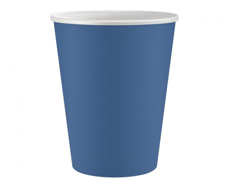 Kubeczki papierowe jednokolorowe granatowe 250 ml 6 szt.