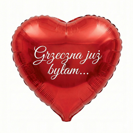 Balon personalizowany Serce czerwone 45 cm z helem 