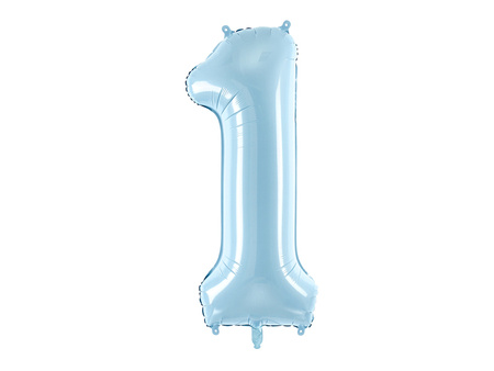 Balon foliowy Cyfra 1 jasnoniebieski 86 cm