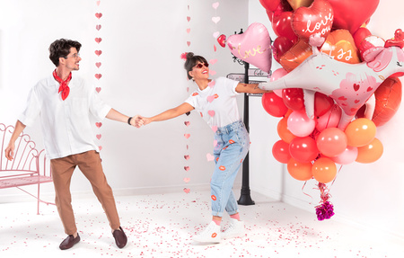 Konfetti stołowe Serce czerwone 6 cm 15g PartyDeco