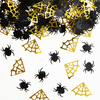 Konfetti Halloween Pająki i pajęczyny złoto-czarne 15g