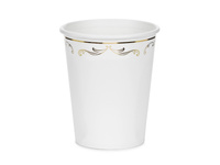 Kubeczki papierowe z ornamentem białe 220 ml 6 szt.