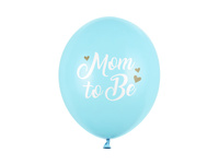 Balony lateksowe Baby Shower Mom to Be Pastel jasnoniebieskie 30 cm 6 szt.