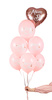 Balony lateksowe Baby Shower Mom to Be Pale Pastel różowe 30 cm 6 szt.