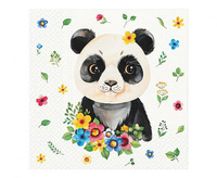 Serwetki PAW wzorzyste Flower Panda 33x33 cm / 20 szt.