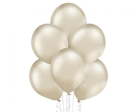Balon lateksowy Light Almond Glossy beżowy 29 cm