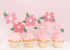 Toppery na tort Kwiaty 13-14,5 cm 8 szt.