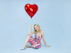Balon foliowy Walentynki Serce czerwony 61 cm