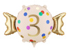 Balon foliowy Cukierek 3 urodziny Happy 3 Birthday 61 x 37 cm