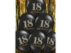 Balony lateksowe 18 urodziny Happy 18 Birthday Brilliant Pastel czarne 30 cm 6 szt.