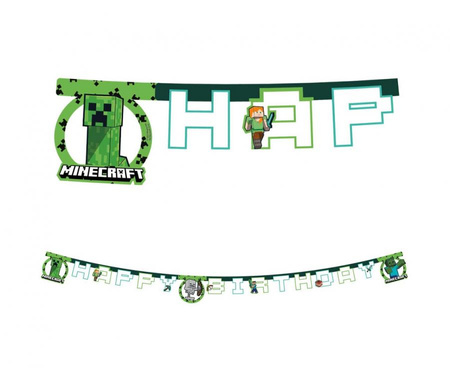 #PBA Banner Minecraft - Happy Birthday