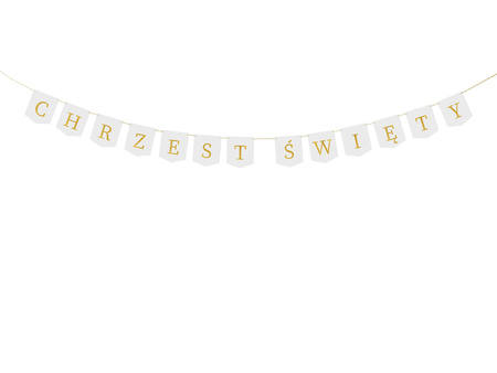 Baner ''Chrzest Święty'', 2 m, biały