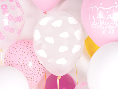 Balony 30cm, Chmurki, Crystal Clear