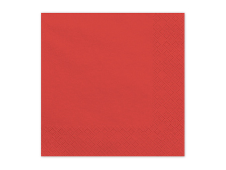 Serwetki papierowe czerwone 33 x 33 cm 20 szt. PartyDeco