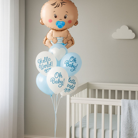 Zestaw balonów BOBAS niebieski - opcja hel