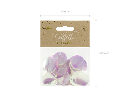 Konfetti Kółka opalizujące różowe 15 g
