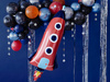 Balon foliowy Rakieta, 44x115cm, mix