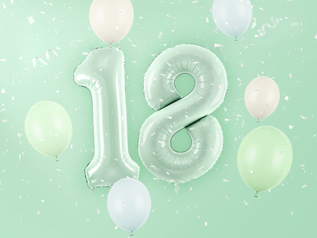 Balon foliowy Cyfra ''1'', 72cm, zieleń