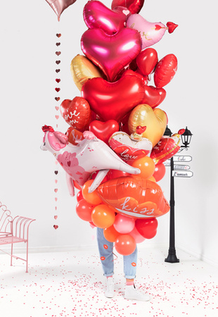 Konfetti stołowe Serce czerwone 6 cm 15g PartyDeco