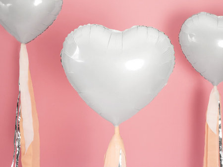 Balon foliowy Serce biały 45 cm