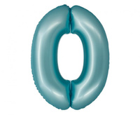 Balon foliowy Smart Cyfra 0 matowy jasnoniebieski 76 cm