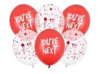 Balony lateksowe You're next Halloween 30 cm 6 szt.