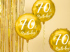 Balon foliowy 70 urodziny 70th Birthday złoty 45 cm