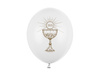 Balony lateksowe Pierwsza Komunia IHS Pastel białe 30 cm 6 szt.