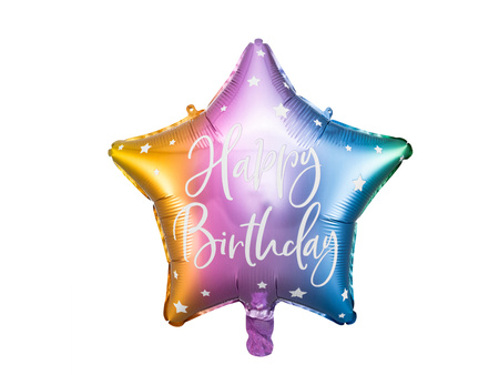Balon foliowy Happy Birthday mix 40 cm