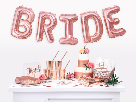 Talerzyki Bride squad, różowe złoto, 23cm (1 op. / 6 szt.)