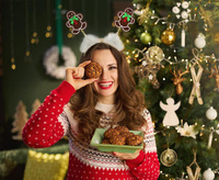 Opaska na głowę z motywem 'Świąteczne Pierniki' na Boże Narodzenie