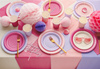 Talerzyki papierowe różowe 18 cm 6 szt. PartyDeco
