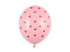 Balony lateksowe Serduszka czerwone pastel różowy 30 cm 6 szt. PartyDeco