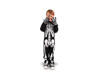 Strój Kościotrup z rękawiczkami Halloween dla dzieci rozm. 116/128 cm
