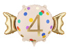 Balon foliowy Cukierek 4 urodziny Happy 4 Birthday 61 x 37 cm