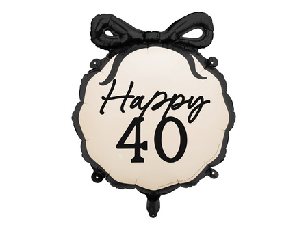 Balon foliowy pastylka Happy ''40'', 47,5x45 cm, mix