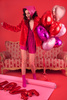 Balon foliowy Serce ciemnoróżowy 45 cm