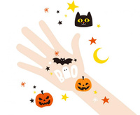 Zestaw tatuaży zmywalnych Halloween 12 x 7,5 cm 5 arkuszy