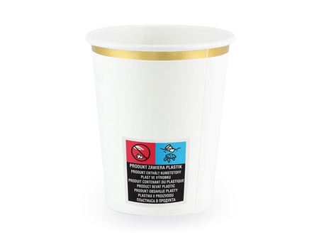 Kubeczki papierowe białe 260 ml 6 szt.