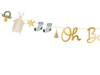 Baner Baby Shower Oh Baby złoty 2,5 m