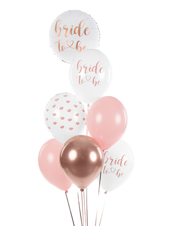 Balony 30 cm, Bride to be, mix (1 op. / 6 szt.)