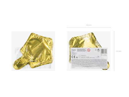 Balony foliowe Gwiazdka, 12cm, złoty (1 op. / )