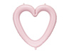 Balon foliowy Serce ramka różowy duży 77 cm PartyDeco